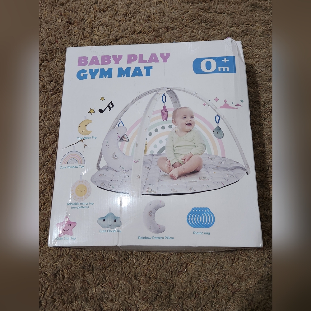 Rainbows, Moon & Stars Baby Play Mat